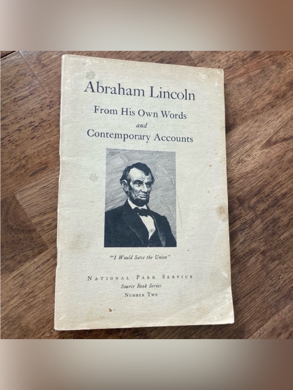 Abraham Lincoln From His Own Words Vintage Book + Planographic Reprint NY Times